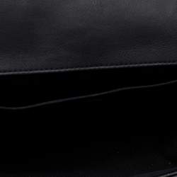Pre Owned Chanel Black/Grey Quilted Leather Medium Studded Boy Bag