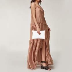 Chanel Pink Woven Raffia Deauville O Case