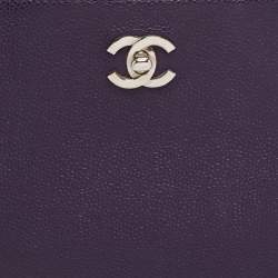 مملو كة مسبقًا Chanel Purple Caviar Leather CC Tote