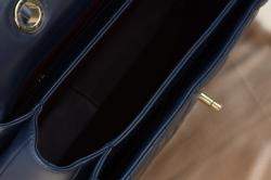 Pre Owned Chanel Navy Blue Lambskin Leather Trendy CC 2014 Shoulder Bag