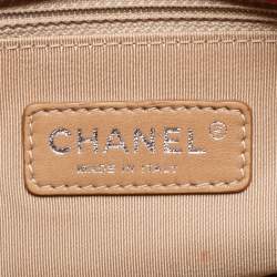 Pre Owned Chanel Red Quilted Caviar Leather CC Timeless Tote