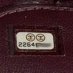 Pre Owned Chanel Silver Quilted Caviar Leather Large Filigree Vanity Bag
