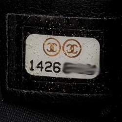 Pre Owned Chanel Black Patent Leather Paris Shanghai Camellia Flap Bag