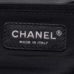 Pre Owned Chanel Black Patent Leather Paris Shanghai Camellia Flap Bag