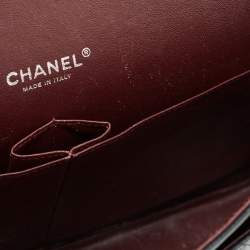 Pre Owned Chanel Black Quilted Caviar Leather Maxi Classic Double Flap Bag