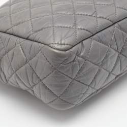 Chanel Grey Quilted Leather Large Reissue Camera Case Bag