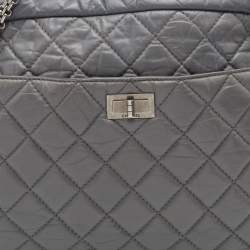 Chanel Grey Quilted Leather Large Reissue Camera Case Bag