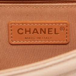 Pre Owned Chanel Two-tone Blush Pink Quilted Caviar Leather Sunset On The Sea Belt Bag