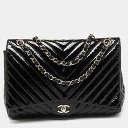 What Goes Around Comes Around Chanel Black Suede Vertical Flap 9