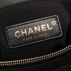 Pre Owned Chanel Black Shearling Fur Coco Handle Flap Bag