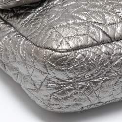 Pre Owned Chanel Grey Leather Camelia Chain Bag