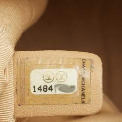 Pre Owned Chanel Beige Leather Cerf Shopper Tote