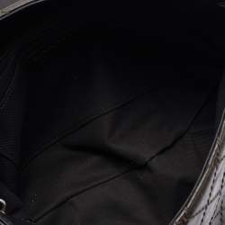 Pre Owned Chanel Dark Grey Quilted Leather Whipstitch Flap Bag