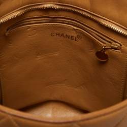 Pre Owned Chanel Beige Quilted Leather Vintage Medallion Tote