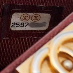 Chanel Brown Caviar Quilted Leather Boy Flap Card Holder
