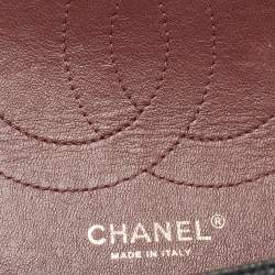Pre Owned Chanel Black Quilted Caviar Leather Jumbo Classic Double Flap Bag