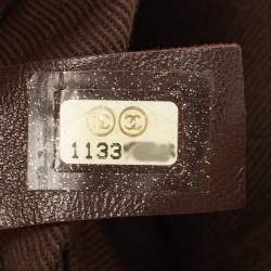 Pre Owned Chanel Cream/Brown Quilted Leather Country Club Flap Bag