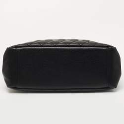 Pre Owned Chanel Black Quilted Caviar Leather GST Tote