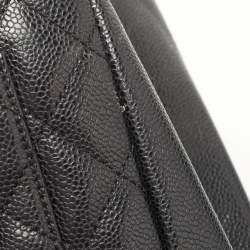 Pre Owned Chanel Black Quilted Caviar Leather GST Tote
