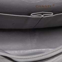 Pre Owned Chanel Grey Quilted Leather Reissue 2.55 Classic 227 Flap Bag