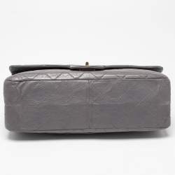Pre Owned Chanel Grey Quilted Leather Reissue 2.55 Classic 227 Flap Bag