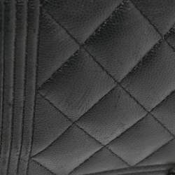 Pre Owned Chanel Black Quilted Leather Boy WOC Bag
