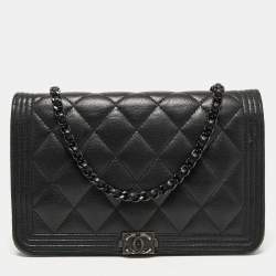 Chanel Black Quilted Leather Boy WOC Bag Chanel