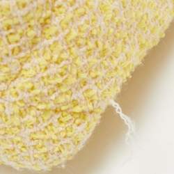 Pre Owned Chanel Yellow Tweed Medium 19 Flap Bag