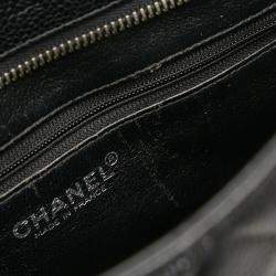 Pre Owned Chanel Black Caviar Medallion Tote Bag