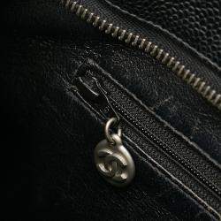 Pre Owned Chanel Black Caviar Medallion Tote Bag