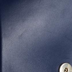 Pre Owned Chanel Blue Leather Small CC Mania Flap Bag 