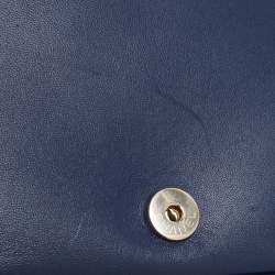 Pre Owned Chanel Blue Leather Small CC Mania Flap Bag 