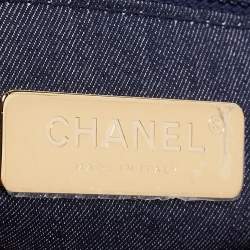 Pre Owned Chanel Blue Leather Small CC Mania Flap Bag 