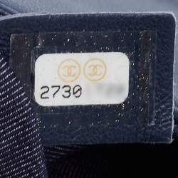 Pre Owned Chanel Blue Leather Small CC Mania Flap Bag 