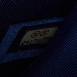 Pre Owned Chanel Blue Quilted Caviar Leather Business Affinity Flap Bag