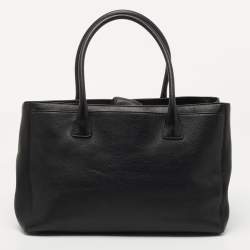 Pre Owned Chanel Black Leather Cerf Shopper Tote