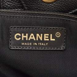 Pre Owned Chanel Black Leather Cerf Shopper Tote