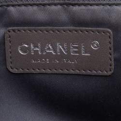 Pre Owned Chanel Burgundy Calf Hair and Leather CC Sharpei Flap Bag