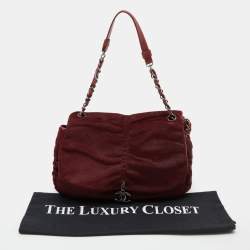 Pre Owned Chanel Burgundy Calf Hair and Leather CC Sharpei Flap Bag