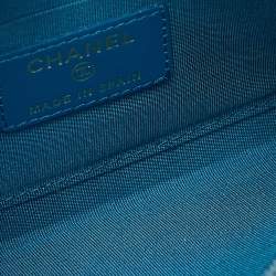 Chanel Blue Leather CC Timeless Zip Wallet