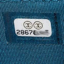 Chanel Blue Leather CC Timeless Zip Wallet