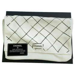 Pre Owned Chanel Blue Lambskin Leather Medium Classic Double Flap Bag