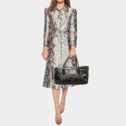 Pre Owned Chanel Multicolor Python Cerf Shopper Tote