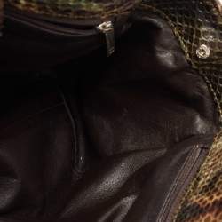 Pre Owned Chanel Multicolor Python Cerf Shopper Tote