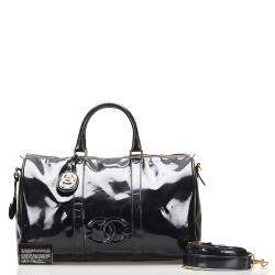 Pre Owned Chanel Black Leather CC Boston Bag