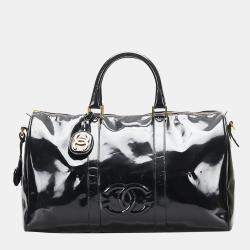 Pre Owned Chanel Black Leather CC Boston Bag