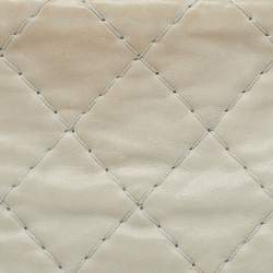 Pre Owned Chanel Light Blue Quilted Shimmer Leather Large Just Mademoiselle Bag
