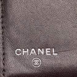 Chanel Grey Quilted Leather Flap Continental Wallet
