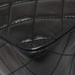 Chanel Black Quilted Leather Medium Westminster Pearl Single Flap Bag         