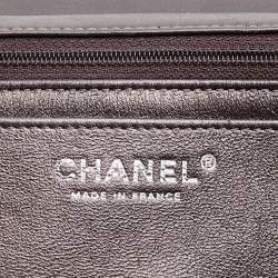 Pre Owned Chanel Dark Grey Quilted Leather Maxi Classic Flap Bag